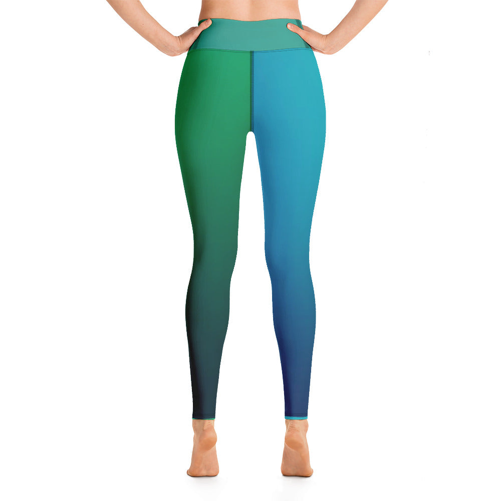 Ombre Green and Blue Leggings